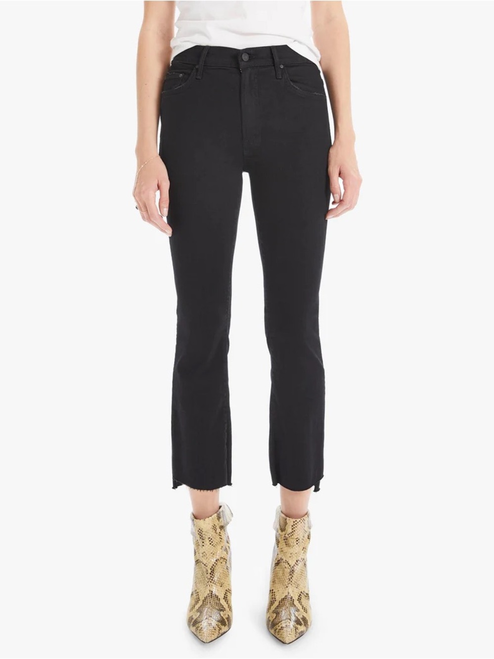 MOTHER Jeans The insider crop step fray size 29